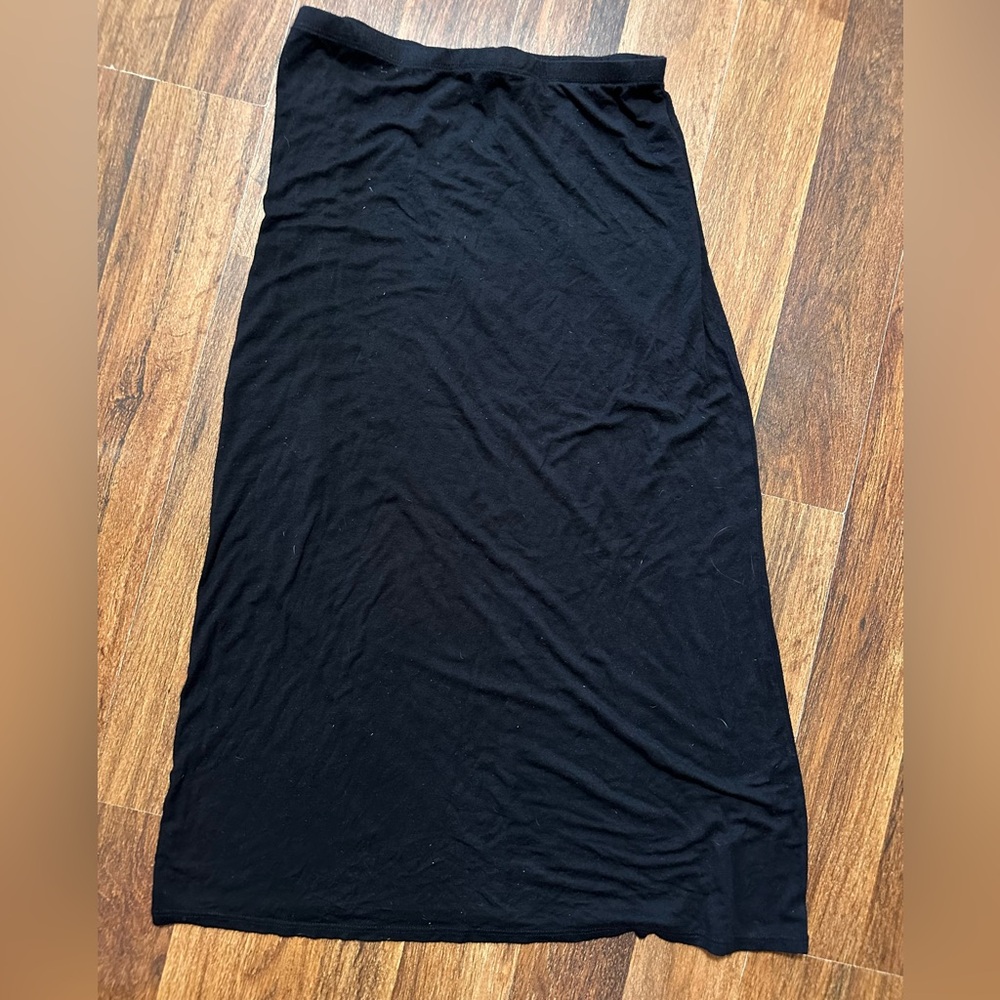 Rainbow Black Midi Skirt